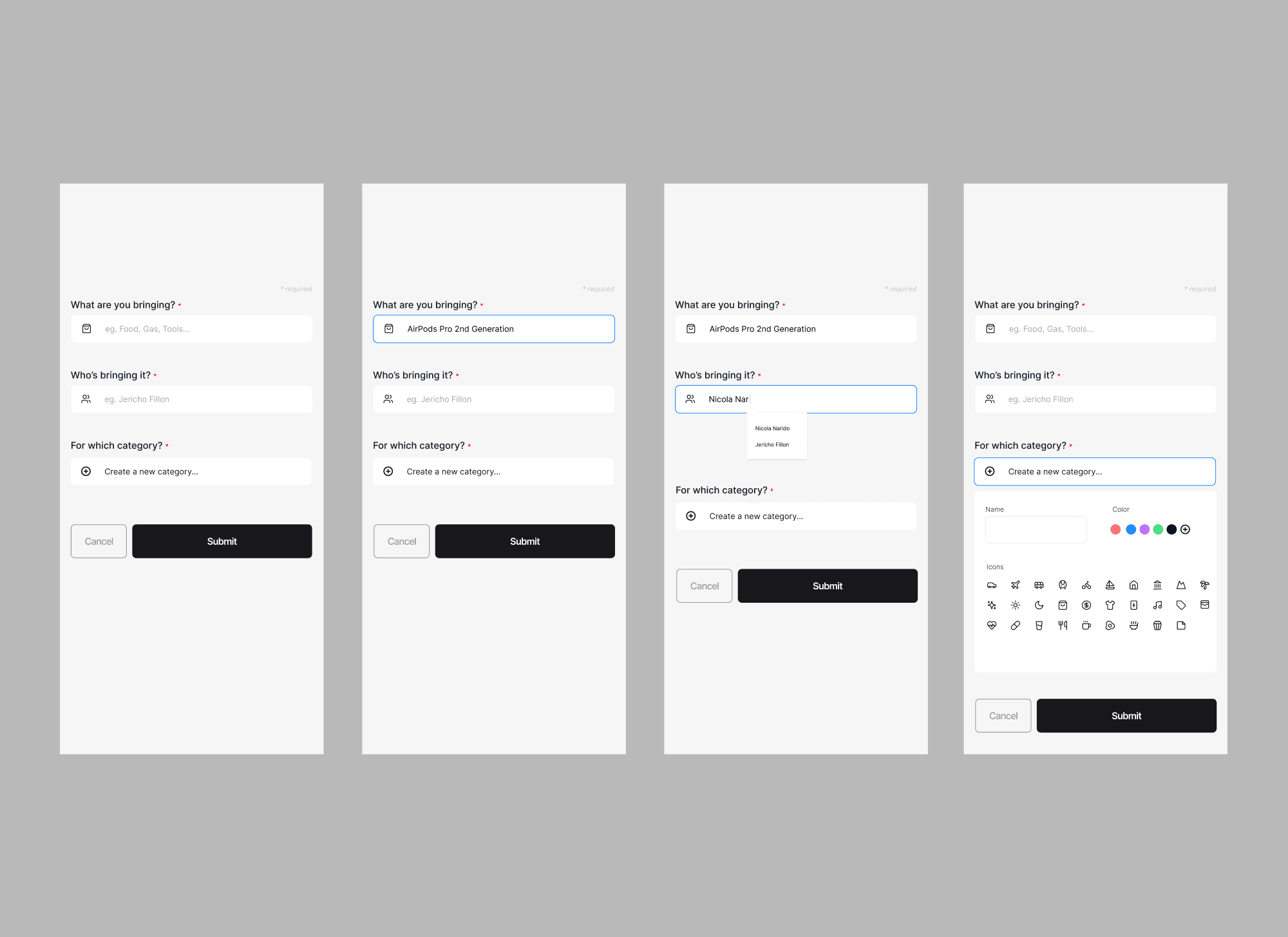 New Category, Packing